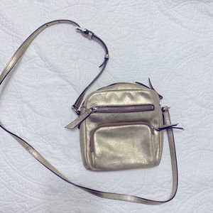 Gold mini shoulder bag